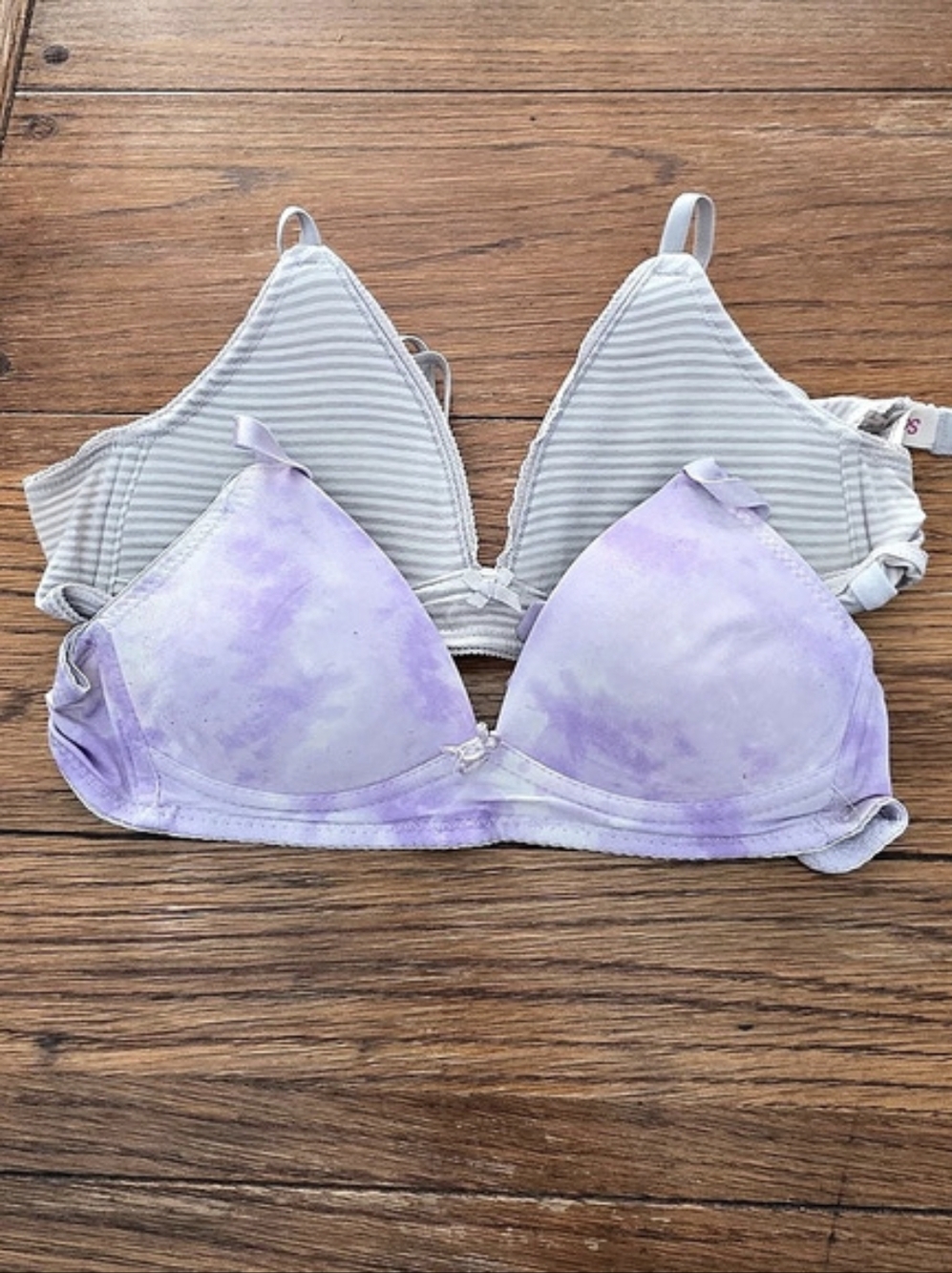 SO Girls Tie-Dye & Striped Bras 38A